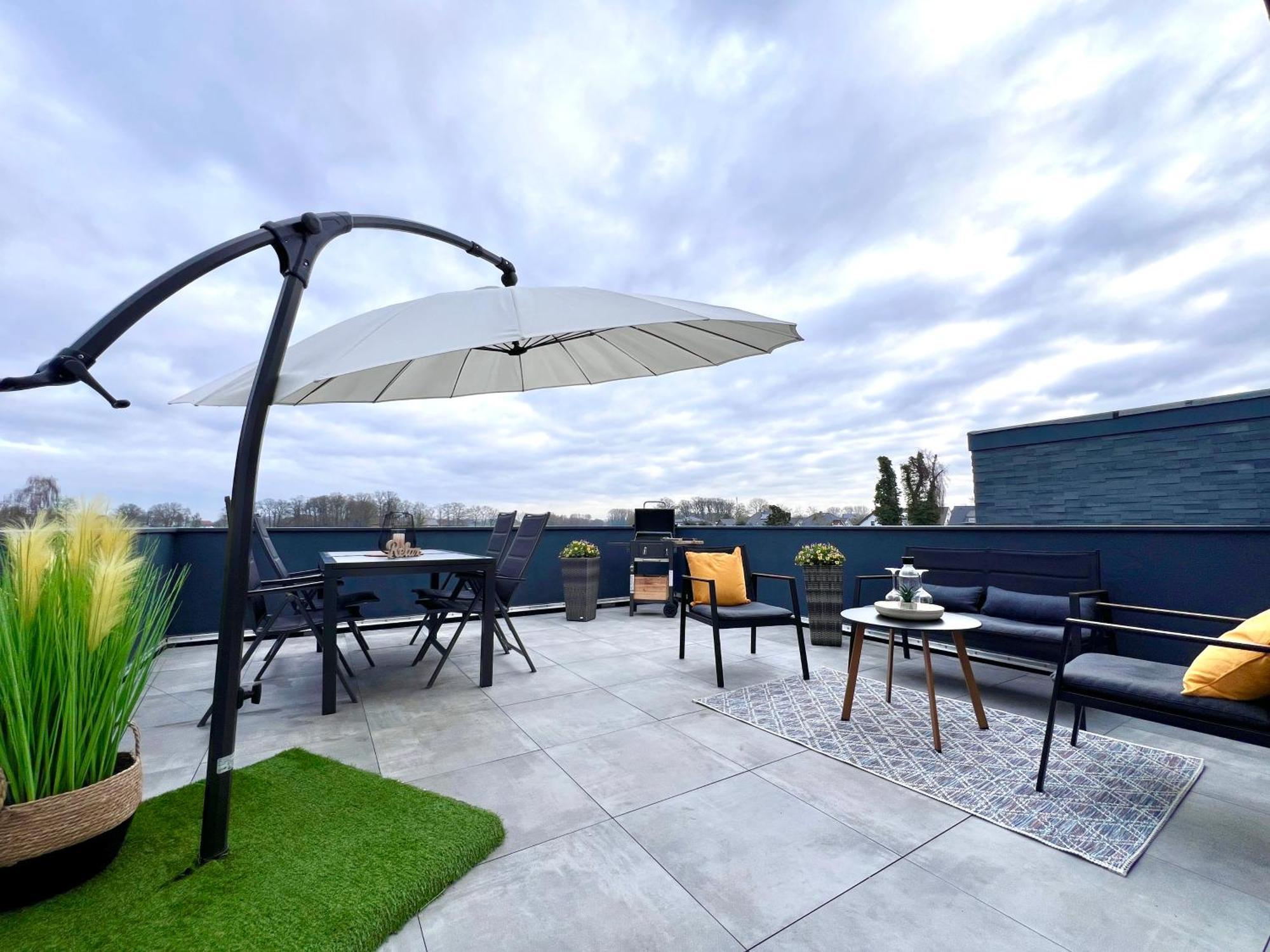 Grosse Wohnung Wellness + Sauna + Netflix Petershagen Dış mekan fotoğraf